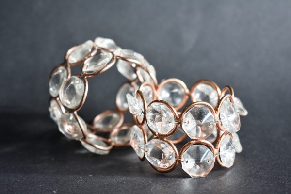 ROSEGOLD CRYSTAL NAPKIN RING BEADED