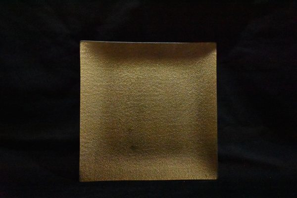 GOLD SQUARE GLASS UNDERPLATE 30X30CM