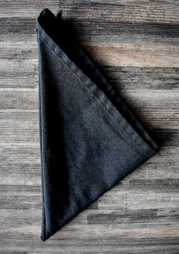 NAPKINS BLACK PLAIN 45X45CM