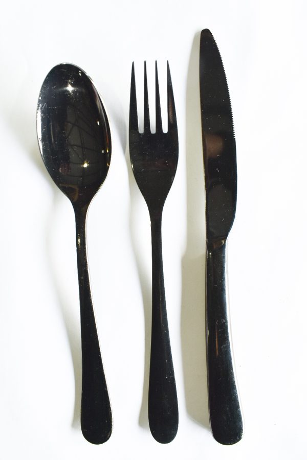 Plain Black Cutlery