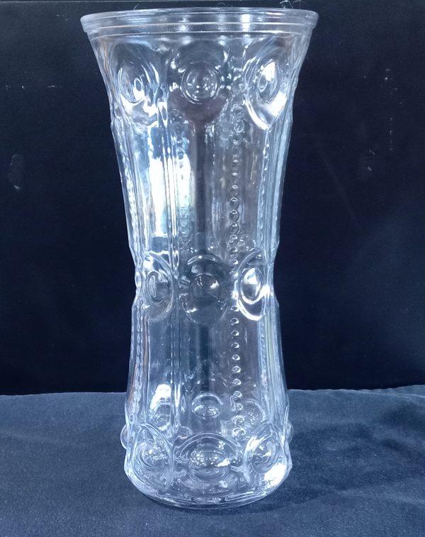 GLASS VASE EMBOSSED 30x15cm