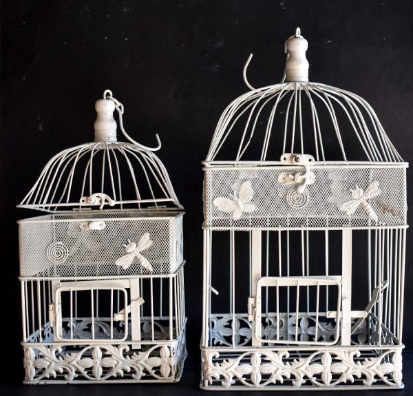 WHITE BIRD CAGE