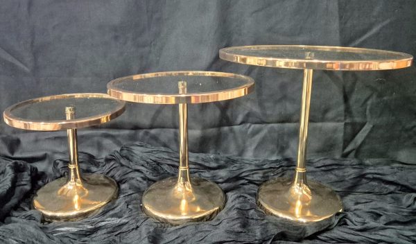 BRONZE GLASS CAKE STAND